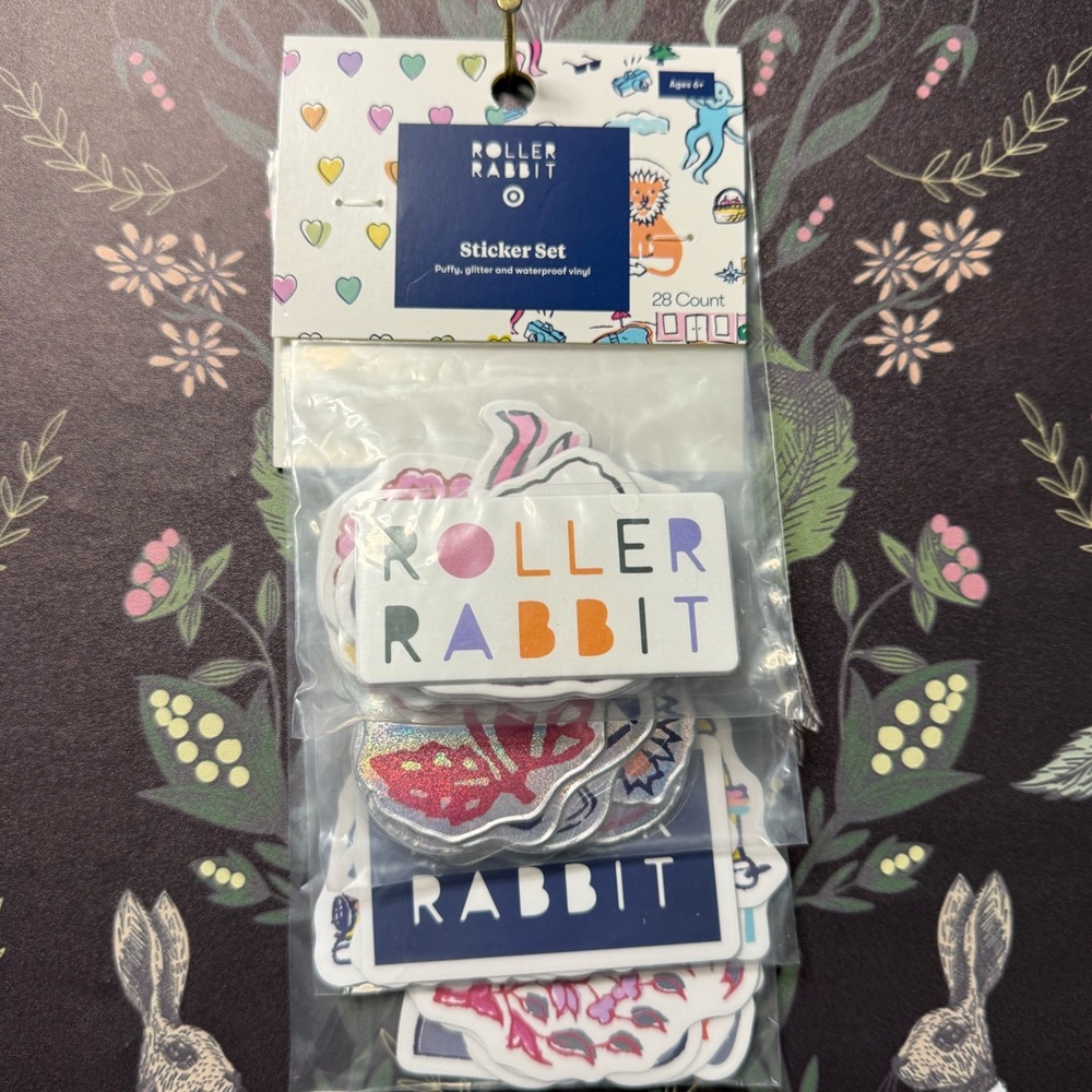 Roller Rabbit x Target NWT Colorful Vinyl Sticker Set - Picture 5 of 5